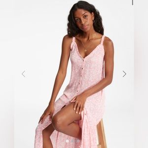 NWT Billabong Sweet Edges Dress in Pink Sunset